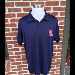 COPY - EUC DRAKE CLOTHING COMPANY OLE MISS NAVY POLO